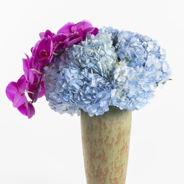 ceramic vase hydrangea blue