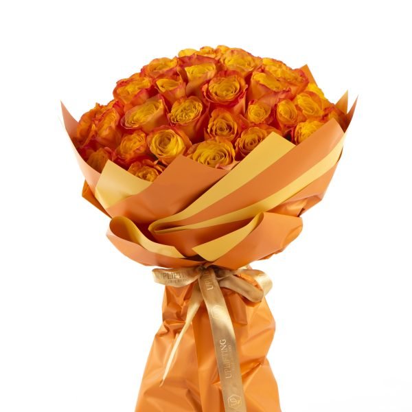 Hand Bouquet Orange Rose