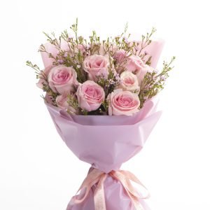 hand bouquet pink rose