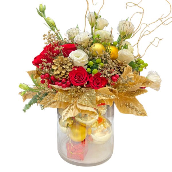Christmas flowers vase