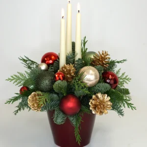 Christmas Red Table Pot Decor