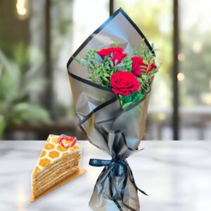 Valentine Combo Cake N Bouquet