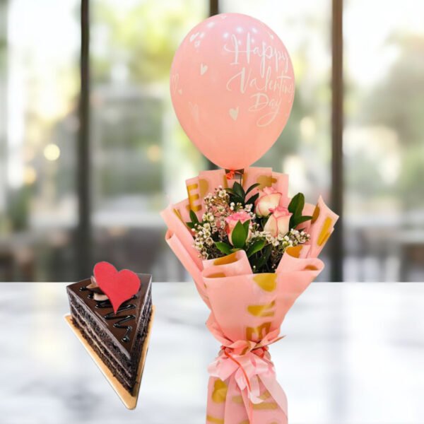 Valentine-cake-and-bouquet-4